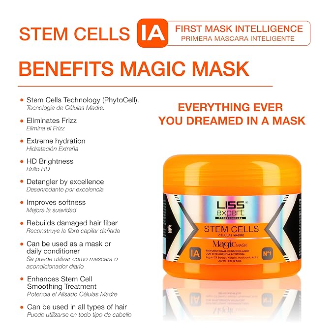 Stem Cells Hair Organic Smoothing Treatment - Post Treatments Packages (8-MAGIC MASK AI)