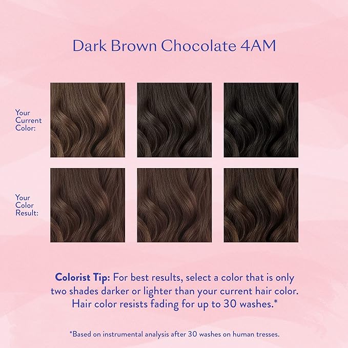 eSalon Permanent Hair Color &amp Hair Dye Kit - Dark Brown Chocolate - Personal Colorist for Up To 100% Gray Coverage Ammonia-Free All Hair Types