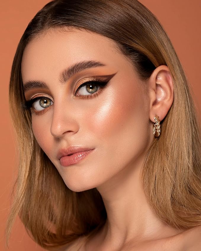 Sigma Beauty Ambiance Eyeshadow Palette | Luminous Neutral and Gold Shades | Summer Vibes Mirror Included