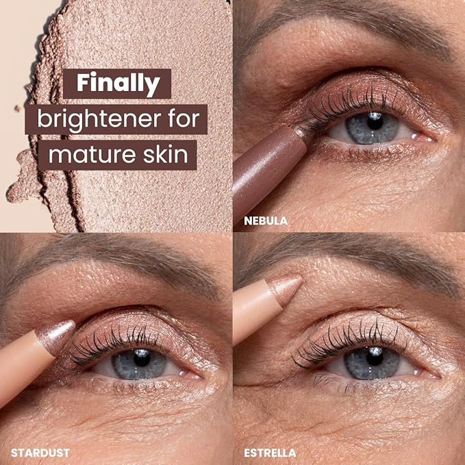 PRIME PROMETICS PrimeEyes Eye Brightener for Mature Women ? Creamy Eye Shadow Sticks ? Easy Application Quick Eye Lift Effect ? Hypoallergenic Long Wear Water-Resistant (Nebula)