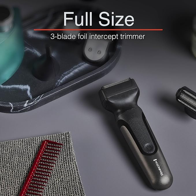 Remington ONE Shave &amp Groom Multi-Tool Electric Razor for Men Foil Shaver with 4 Full-Size Attachments &amp 5 Adjustable Combs for Beard Face &amp Body Grooming