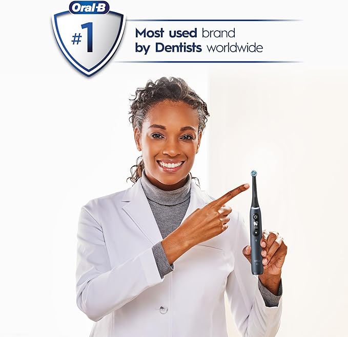 Oral-B iO Series 7 Electric Toothbrush with 2 Replacement Brush Heads Black Onyx