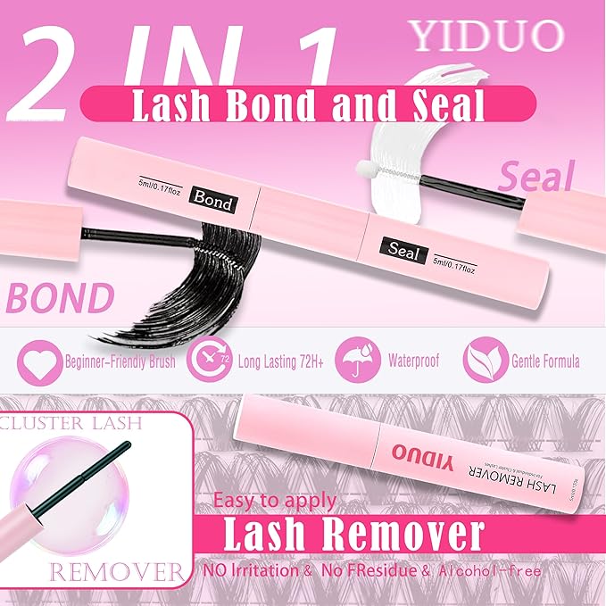 994Pcs Lashes Clusters Kit 60D/80D/100D Volume False Eyelash Extensions 10-20mm D Curl Wispy Individual Fake Eyelashes Kit Volume Studio Effect with Bond&ampSeal|Tweezers|Removers|Cleanser