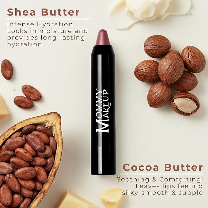 Mommy Makeup Triple Sticks Lipstick Cream Blush &amp Treatment All-In-One with Shea &amp Cocoa Butter - Soft &amp Creamy Moisturizing Lip Crayon For Lips &amp Cheeks (Daisy Glow)