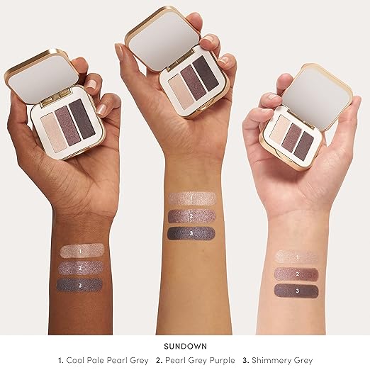 jane iredale PurePressed Eye Shadow Triple Highly Pigmented Mineral Based Eye Color Long Lasting &amp Crease Resistant Formula Safe for Sensitive Eyes