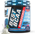 BPI Sports Best BCAA Shredded - Caffeine Free Thermogenic Recovery Drink Lean Muscle Building BCAA Powder for Women and Men Preworkout BCAAs Amino Acids Drink- Blue Raz - 25 Servings