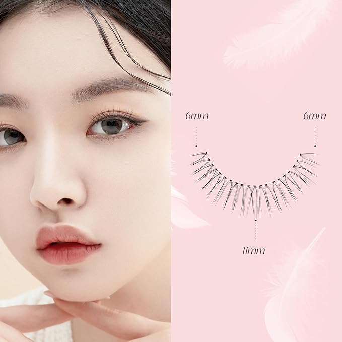 EYEME Cutting Eyelash NO.V32 ? 5 Set Pack Customizable Cluster Lashes with Layered Short &amp Long Fibers for a Soft Romantic Look Lightweight &amp Flexible K-Beauty