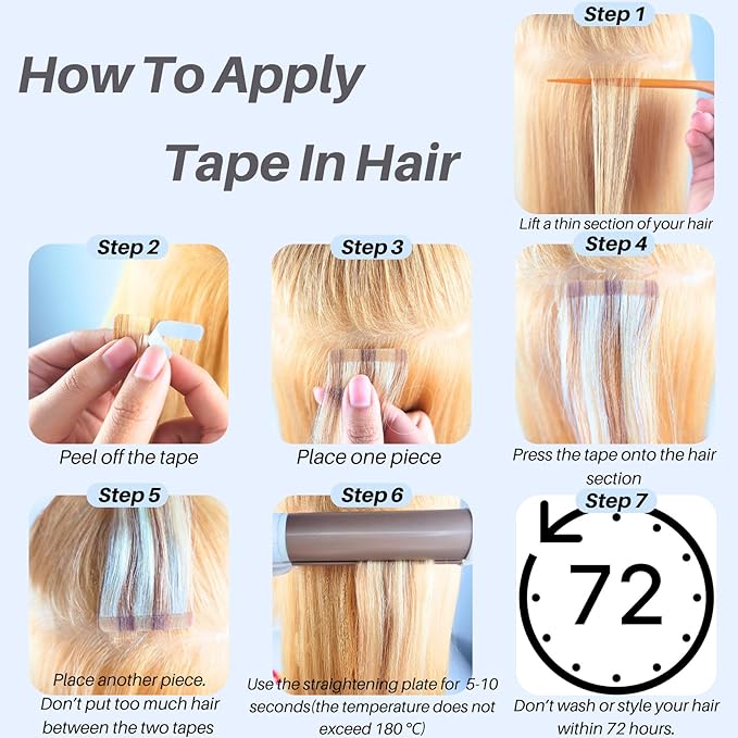 Auburn Mini Tape in Hair Extensions Human Hair Invisible Reusable Red Brown Remy Hair Extensions Real Human Hair Tape Ins 18 Inch