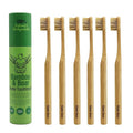 Gaia Guy Natural Bristle Bamboo Toothbrush (NO Nylon - Boar Hair ONLY) - Totally Compostable &amp Biodegradable Boar Bristle and Bamboo Toothbrushes - Zero Waste - 6-Pack