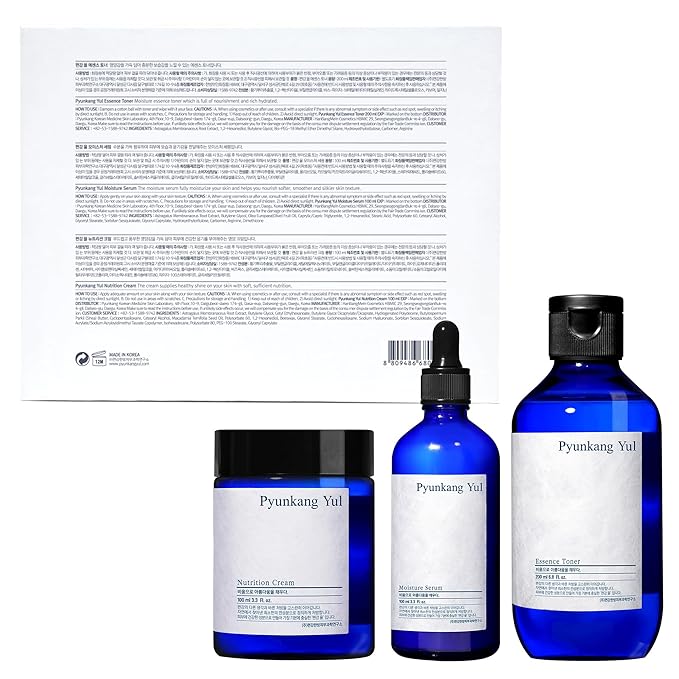 [PKY] Pyunkang Yul Basic Line Skincare Gift Set Holiday Essentials for Moisturizing &amp Nourishing Toner Serum &amp Face Cream Ideal for Gifting (3-Item Set)