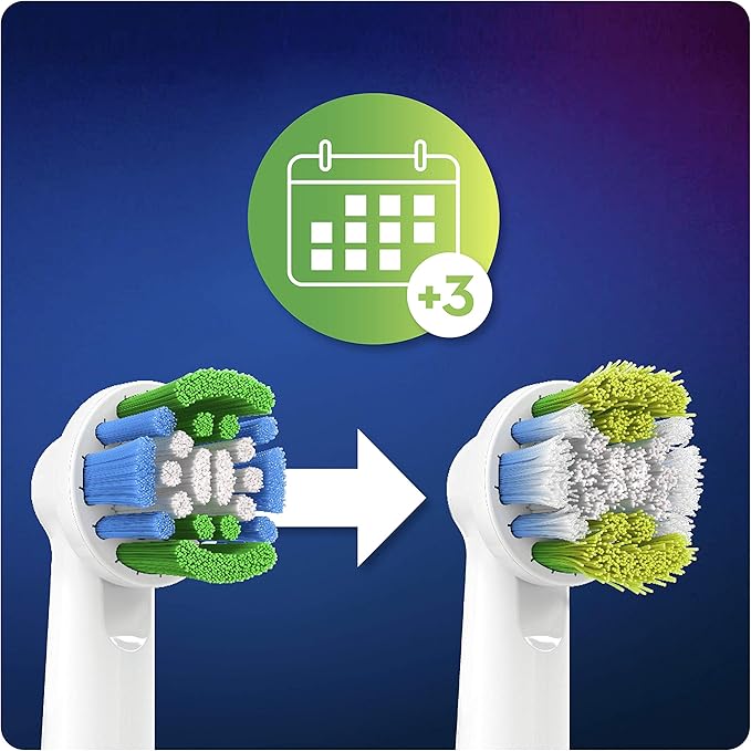 Oral-B Clean Maximiser Precision Clean Electric Toothbrush Heads Plate Removal Pack of 3 White