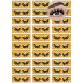Wholesale Lashes 3D Faux Mink Eyelash Bulk 18mm Handmade Reusable Eye Lash Dramatic Fluffy False Lash with Glitter Portable Packing (30 pairs - A06)
