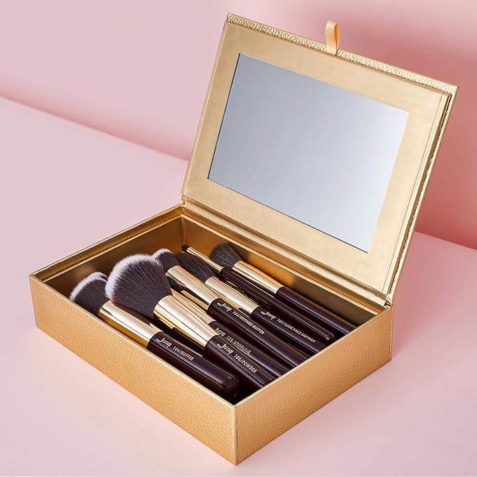 Jessup Makeup Brushes Set Professional Makeup Brush Eyeshadow Blending Powder Foundation Blusher Concealer 25pcs with Cosmetics Storage Box Zinfandel T285