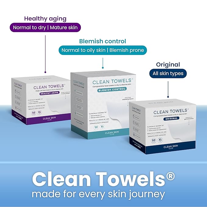 Clean Skin Club Luxe Bamboo box with Drawer + 50 XL Towels