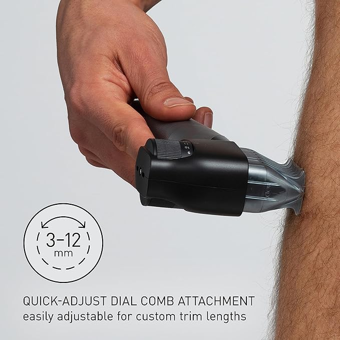 Panasonic Body Groomer for Men and Women Unisex Wet/Dry Cordless Electric Body Hair Trimmer with 2 Comb Attachments Multi-Directional Shaving in Sensitive Areas - ER-GK80-S (Black)