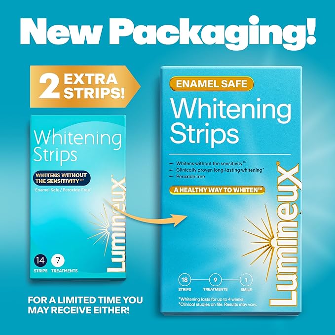 Lumineux Teeth Whitening Kit Peroxide Free for Whiter Teeth Includes 7 Whitening Treatments 1 Mouthwash 1 Toothpaste &amp 1 Bamboo Toothbrush Dentist Formulated