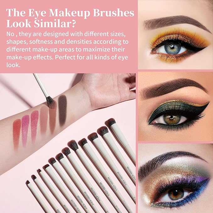 EIGSHOW Makeup Brushes 18Pcs Professional Make Up Brush Set with Lables For Foundation Blush Contour Eyeshadow Eyeliner Cruelty-Free Vegan (MUA PRO)