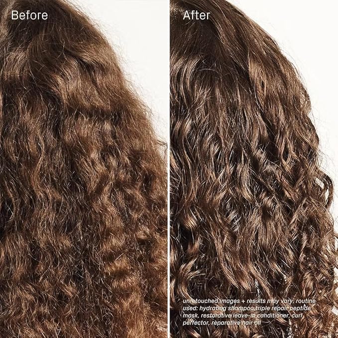 Triple Repair Peptide Hair Mask - Smooths Softens Hydrates &amp Nourishes Frizz Control For All Hair Types &amp Textures - 8.5 oz