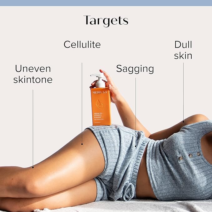 MEDIX Vitamin C Cream + Anti Aging Argan Oil Cream 2PC Skin Care Bundle | Moisturizer Body Cream &amp Face Lotion | Brightening Body Lotion For Women Uneven Skin Tone Wrinkles &amp Sun Damaged Sk