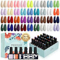 phoenixy 40 PCS Gel Nail Polish Kit 36 Colors Gel Nail Polish Set with Base Top Coat Pink Blue Red at Home Nail Kit Christmas Gifts for Women