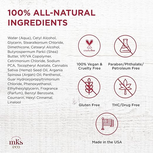 Earthly Body MKS eco Moisture Masque Original Scent - 7 oz - Hydrating Hair Mask - Revitalizes Dry Damaged &amp Distressed Hair - With Moroccan Argan Oil Hemp Seed Oil - Vegan &amp Cruelty Free