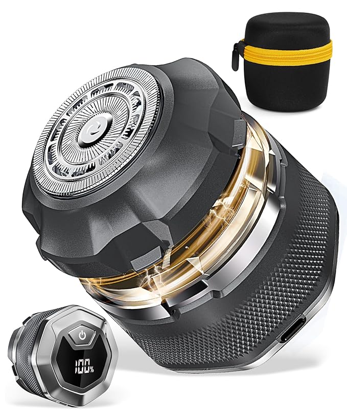 Ultimate Bald Head Shaver: Magnetic Precision 10000 RPM Power IPX8 Waterproof LED Display &amp Travel Kit