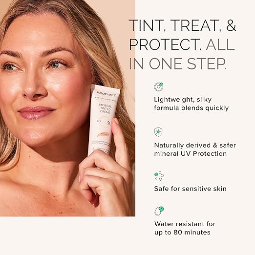 MDSolarSciences Mineral Tinted Cr?me Sunscreen SPF 30 | Water-Resistant Broad Spectrum UV Protection | Blendable Micronized Zinc Oxide Cream | Natural Matte Finish for All Skin Types (1.7 Fl Oz)