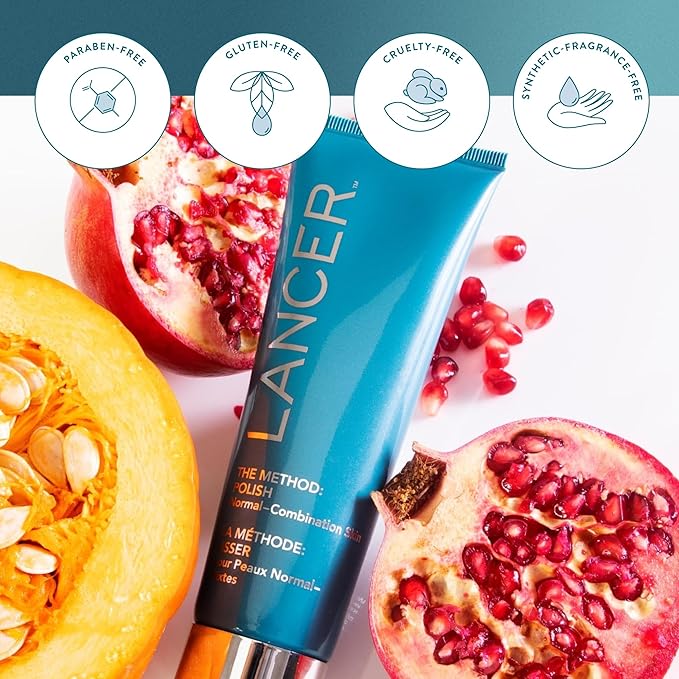 Lancer Skincare The Method: Polish Facial Exfoliator Daily Exfoliation Face Scrub with Natural Minerals Polish Normal-Combination Skin 2 Fluid Ounces
