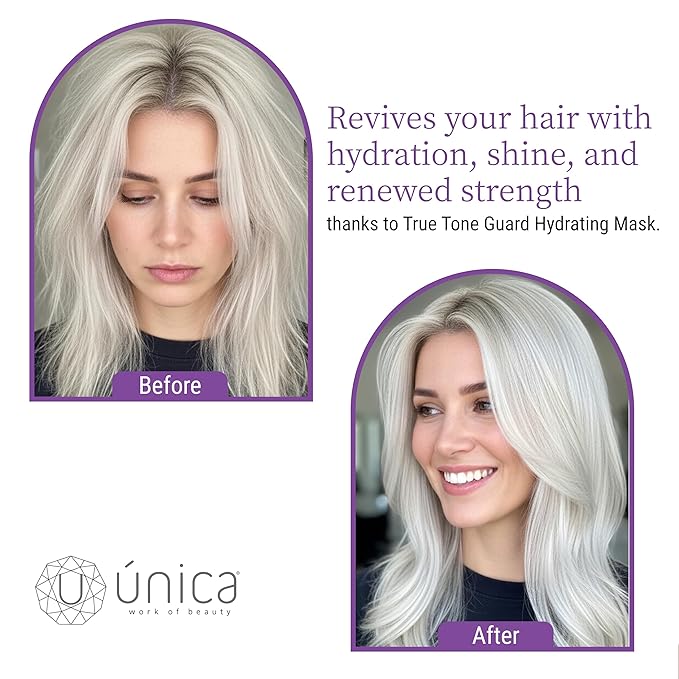 UNICA Work of Beauty True Tone Guard Hydrating Hair Mask ? Deep Moisture Treatment with Wheat Protein &amp Botanical Extracts for Color-Treated Hair ? 10 oz