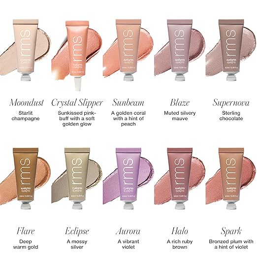 RMS Beauty Eyelights Cream Eyeshadow Long-Wear Hydrating Creamy Eyeshadow for Luminous Buildable Natural Color Smudge-Resistant Blendable Formula in Multiple Shades 0.23 oz