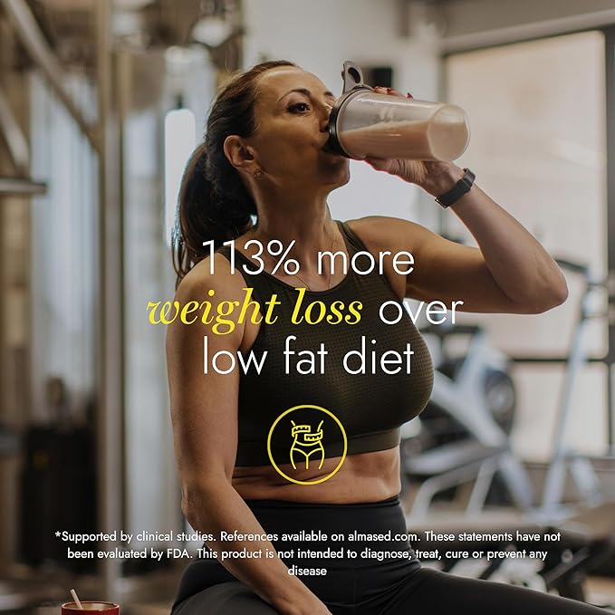 Almased Protein Powder for Weight Loss Kit for Men &amp Women Natural Meal Replacement Shake for Weight Loss Supplement 24 Grams of Protein Per Serving (Original Flavor 2 Cans @ 17.6 oz ea + Shak