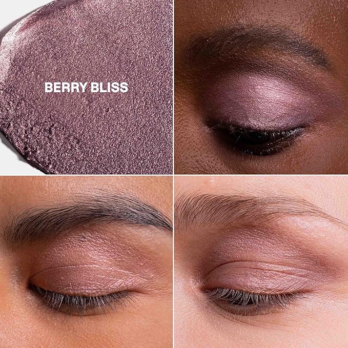 ATTITUDE Oceanly Eyeshadow EWG Verified Single Shimmer Cream Eyeshadow Plastic-Free Vegan Beauty and Makeup Berry Bliss 0.16 Fl Oz