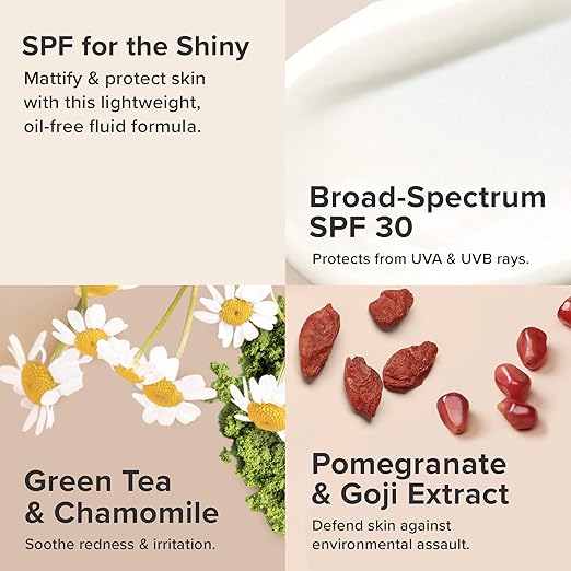 Paula's Choice CLEAR Ultra-Light Hydrating Oil Free Face Sunscreen &amp Moisturizer SPF 30 Sunscreen for Face with Green Tea &amp Chamomile Pore Minimizer for Blemish- Prone Skin UVA/UVB Protecti