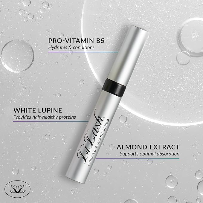 LiLash XL Eyelash Serum to Grow Longer &amp Fuller-Looking Lashes - Eyelash Growth Enhancer Safe for Use with Contacts Lash Extensions Sensitive Eyes - Vegan &amp Cruelty-free (4mL 6-Month Suppl