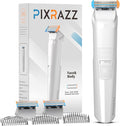 Bikini Trimmer for Women Painless Electric Shaver &amp Razor for Pubic Hair Body &amp Sensitive Skin Cordless USB Rechargeable Groomer for Travel with 2 Replacement Heads &amp 3 Guide Combs