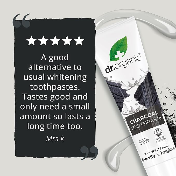 Dr Organic Extra Whitening Charcoal Toothpaste 100ml