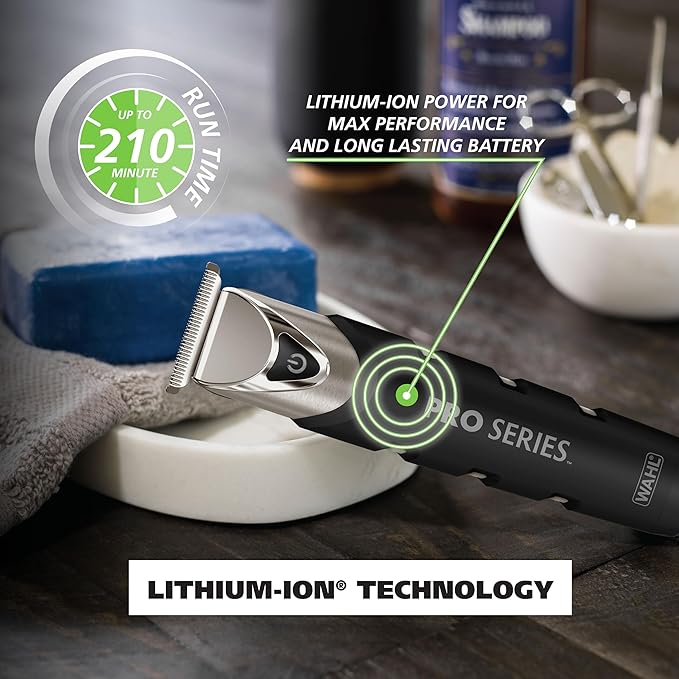 Wahl USA Pro Series Forever BladeTM Stainless Steel Cordless Rechargeable Beard Trimmer for Men with No Slip Grip &amp USB Charge ? Model 3026017