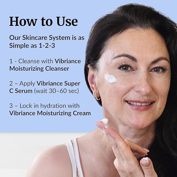 Vibriance Moisturizing Cream | Anti Aging Moisturizer for Face with Squalane Niacinamide | Moisturizer for Aging Skin | Day/Night Face Cream for Older Women 60 Plus