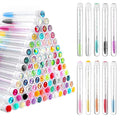 200 Pieces Mascara Wand Tube Set 100 Pcs Lash Spoolies for Eyelash Extensions 100 Pcs Diamond Empty Mascara Brush Disposable Colorful Eyebrow Applicator Makeup Tool Mix Color