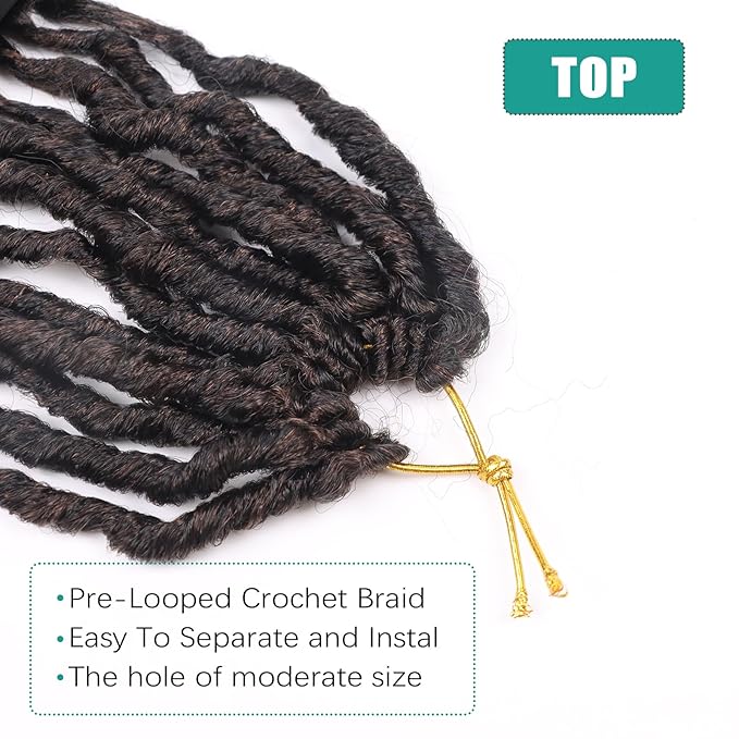 Deep Faux Locs Crochet Hair 10 Inch 8 Packs Goddess Locs Faux Locs Soft Locs Crochet Braids with Curly Ends Pre Looped Deep Wavy Crochet Hair for Black Women (T30)
