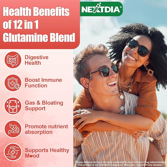 L-Glutamine 1200mg Gut &amp Immune Support GummiesLeaky Gut Repair Supplement with Slippery ElmMarshmallow RootGinger RootArabinogalactanOrganic AloeVitamin CVitamin D3ZincSugar-Free | 60 Co
