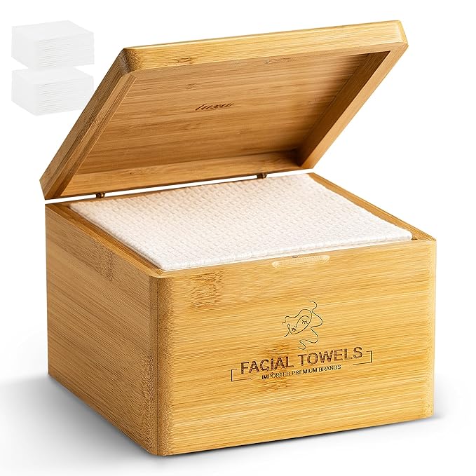 Clean Facial Towels1 Box with 120 Ct Disposable Face Towels - Premium Facial Cleansing Cloths &amp Towelettes Perfect for Skincare Routine - Biodegradable Travel-friendly and Eco-friendly