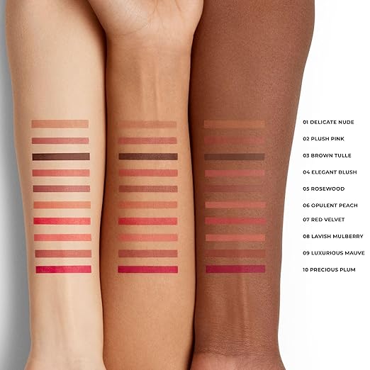 Laura Mercier Caviar Perfecting Lip Liner Pencil 16HR Longwear Comfortable Non-Dragging Application Feather and Water-Proof Infused with French Hyaluronic Acid and Vitamin E