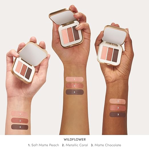 jane iredale PurePressed Eye Shadow Triple Highly Pigmented Mineral Based Eye Color Long Lasting &amp Crease Resistant Formula Safe for Sensitive Eyes