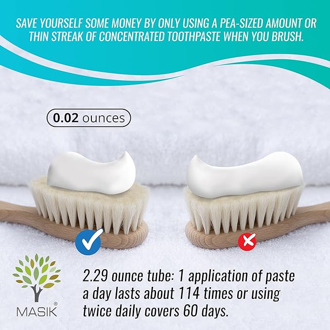 Masik Natural Toothpaste ? Whitening &amp Sensitive Teeth | Dead Sea Salt | Stain &amp Plaque Remover | Bleeding Gums &amp Canker Sore Care | Floride &amp SLS-Free | Non-Foaming | Made in Israel (