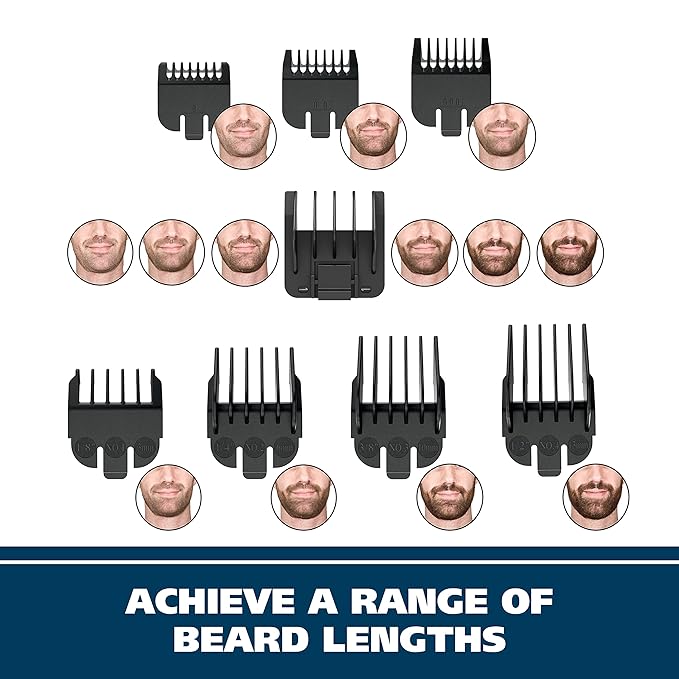 Wahl Groomsman Rechargeable Beard Trimmer kit for Mustaches Nose Hair and Light Detailing and Grooming with Bonus Wet/Dry Battery Nose Trimmer ? Model 5622v
