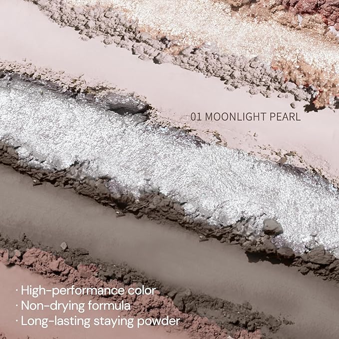 Flower Knows Shell's Jewel 6-Color Makeup PaletteNude Pink Eyeshadow with 4 Matte + 2 Shimmer ShadesBlendable Smooth Cute Eye Makeup0.23 Oz(01 Moonlight Pearl)