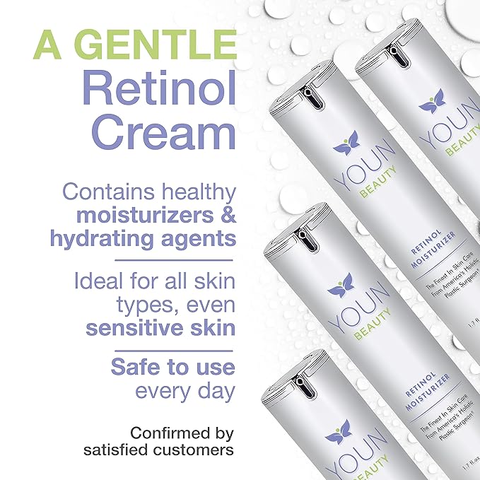 YOUN Beauty Retinol Night Cream Moisturizer for Face by Holistic Dr. Anthony Youn ? Paraben-Free Face Moisturizer with Vitamin B5 &amp E Hyaluronic Acid and Green Tea for Skin Renewal 50ml