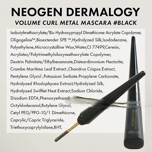 NEOGEN DERMALOGY Innovative Sensational Hygienic Washable Extra Slim &amp Volume Metal Mascara