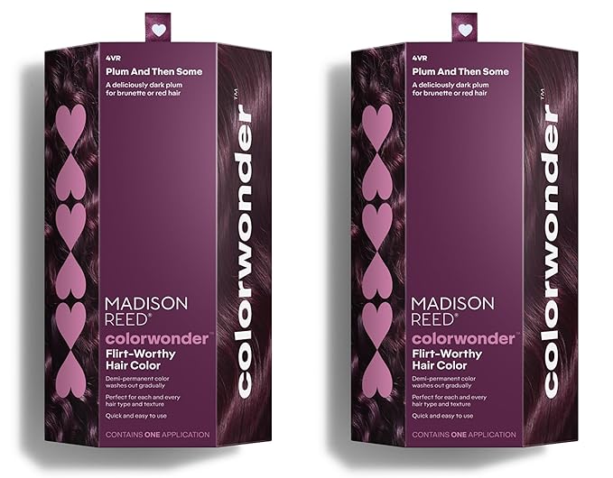 Madison Reed colorwonder Demi-Permanent Hair Color Effortless At-Home Hair Dye Ammonia-Free Cruelty-Free Plum And Then Some (4VR Darkest Plum) Pack of 2